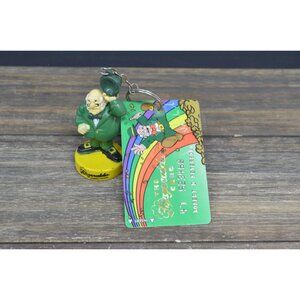 Vintage Fitzgerald's Casino Figurine with Member Card Mr. O'Lucky Mascot